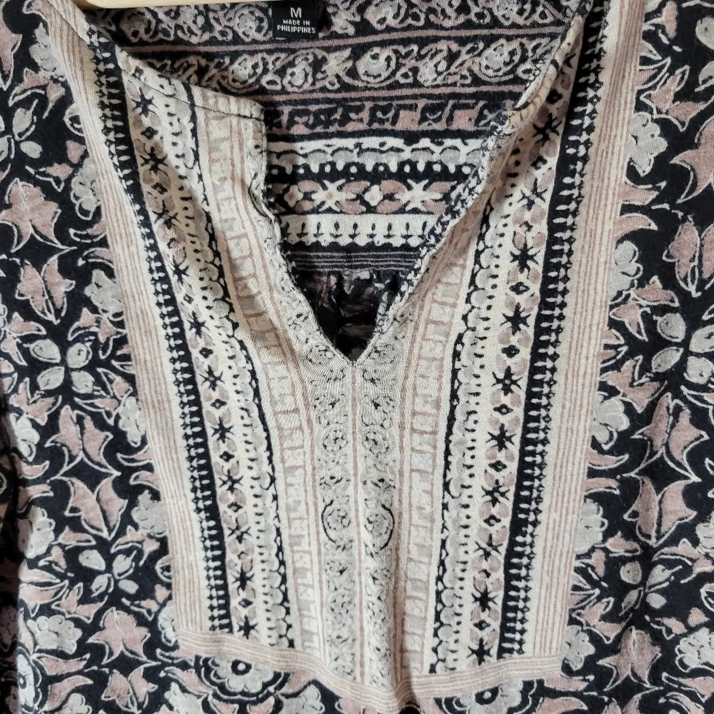 Lucky Brand Floral Print Pullover Blouse - Picture 2 of 5